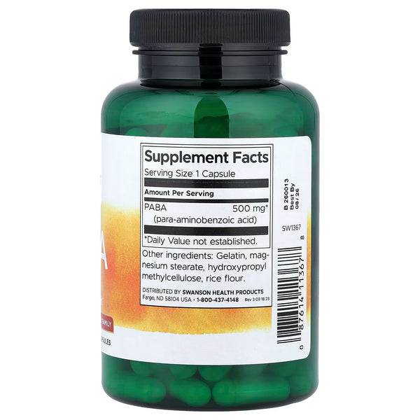 PABA, 500mg - 120 caps