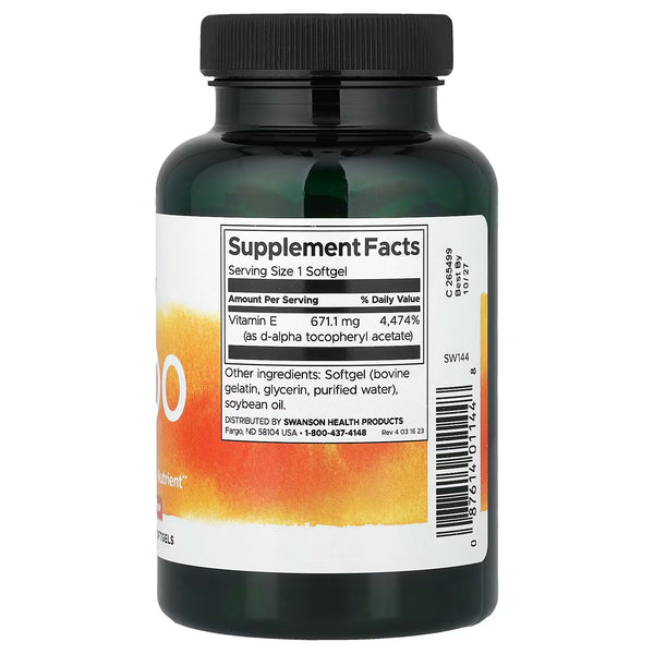 E-1000 Vitamin E - 100 softgels