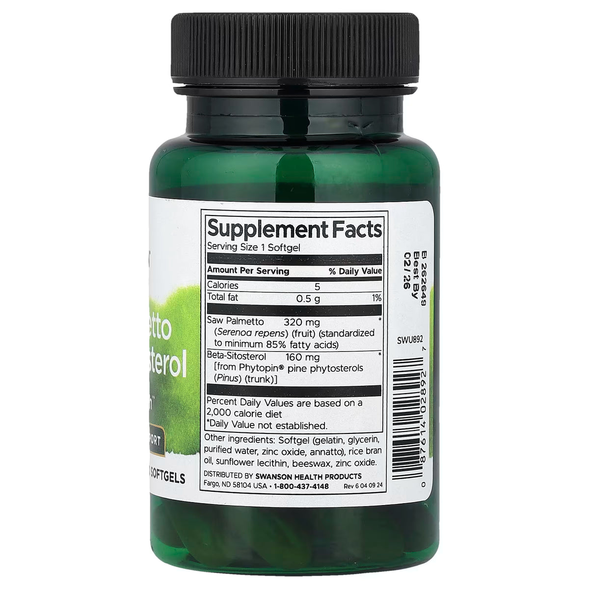 Beta-Sitosterol, 320mg - 30 vcaps