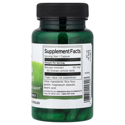 Bacopa Monnieri 10:1 Extract, 50mg - 90 caps