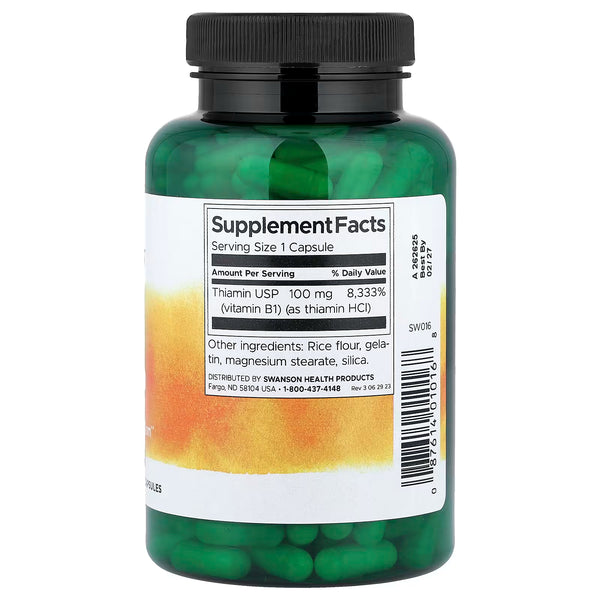 Vitamin B-1 (Thiamin), 100mg - 250 caps