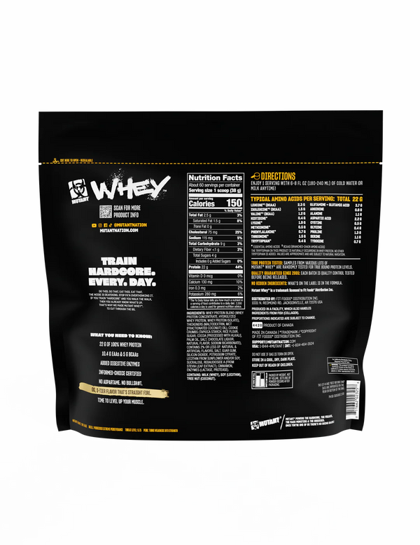 Mutant Whey 2 Flavours, Triple Chocolate & Vanilla Ice Cream - 1800g