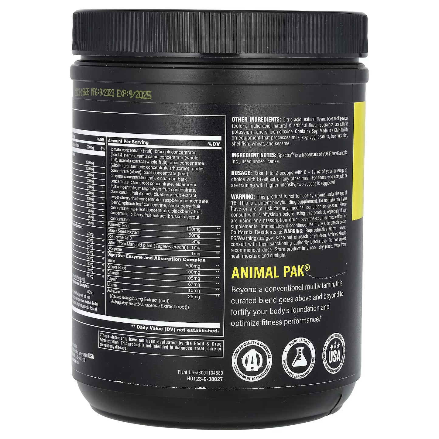 Animal Pak, Orange - 342g