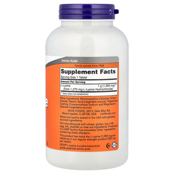 L-Lysine, 1000mg - 250 tabs