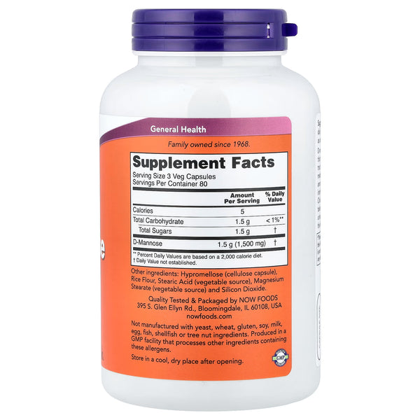 D-Mannose, 500mg - 240 vcaps