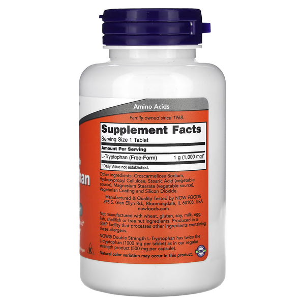 L-Tryptophan, 1000mg Double Strength - 60 tabs