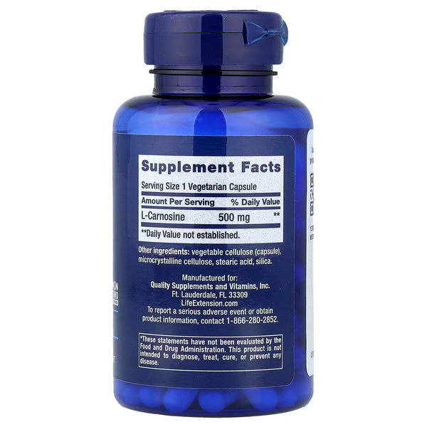 Carnosine, 500mg - 60 vcaps