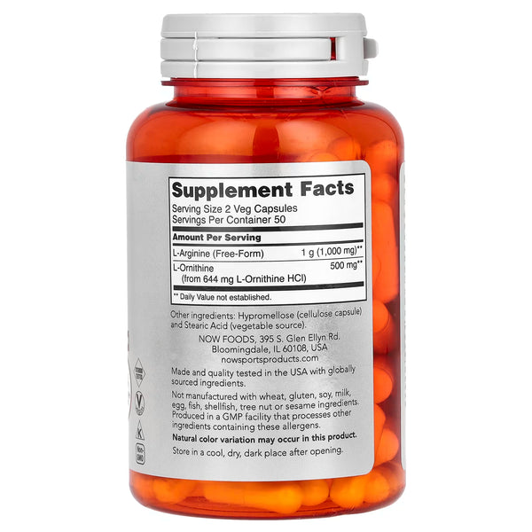 Arginine & Ornithine - 100 vcaps