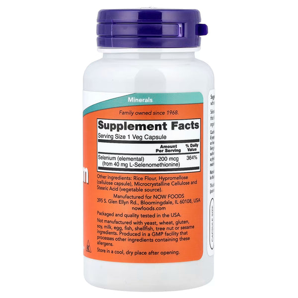 Selenium, 200mcg - 90 vcaps