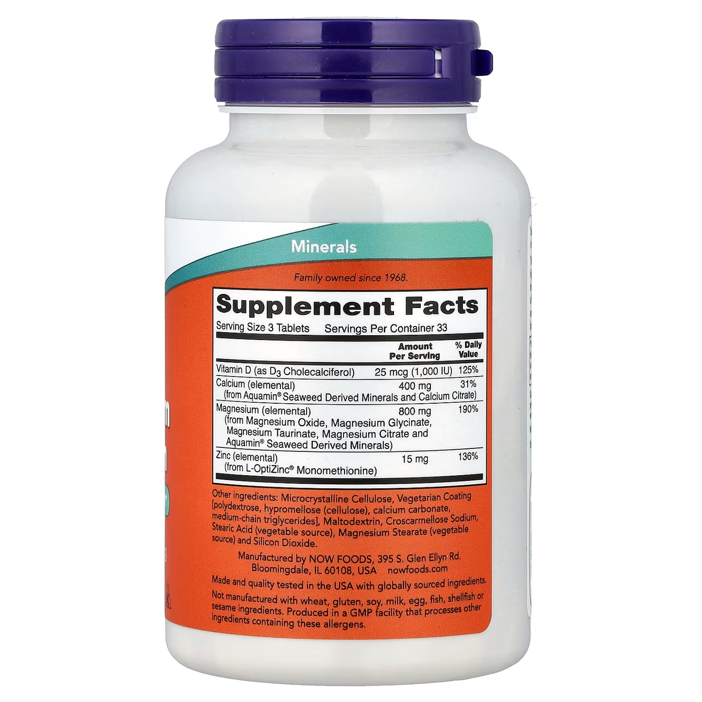 Magnesium & Calcium with Zinc and Vitamin D3 - 250 tablets
