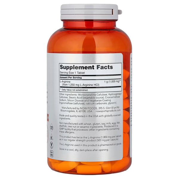 L-Arginine, 1000mg - 180 tablets