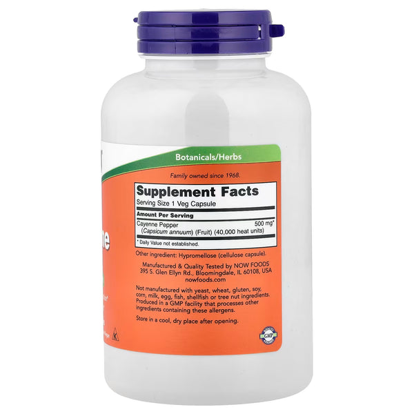 Cayenne, 500mg - 250 vcaps