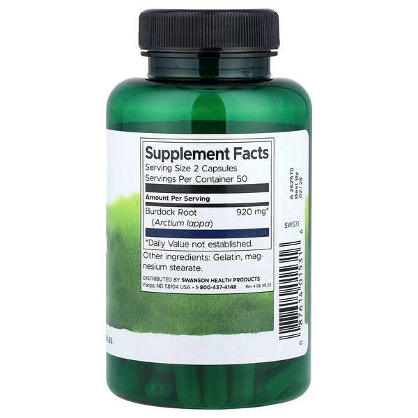 Full Spectrum Burdock Root, 460mg - 100 caps
