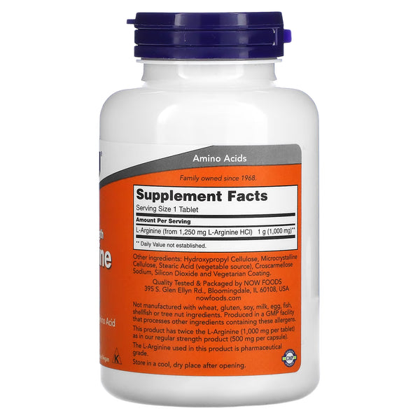 L-Arginine, 1000mg - 120 tablets