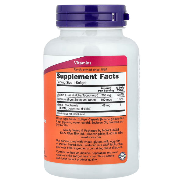 Vitamin E-400 - Natural (Mixed Tocopherols) - 50 softgels