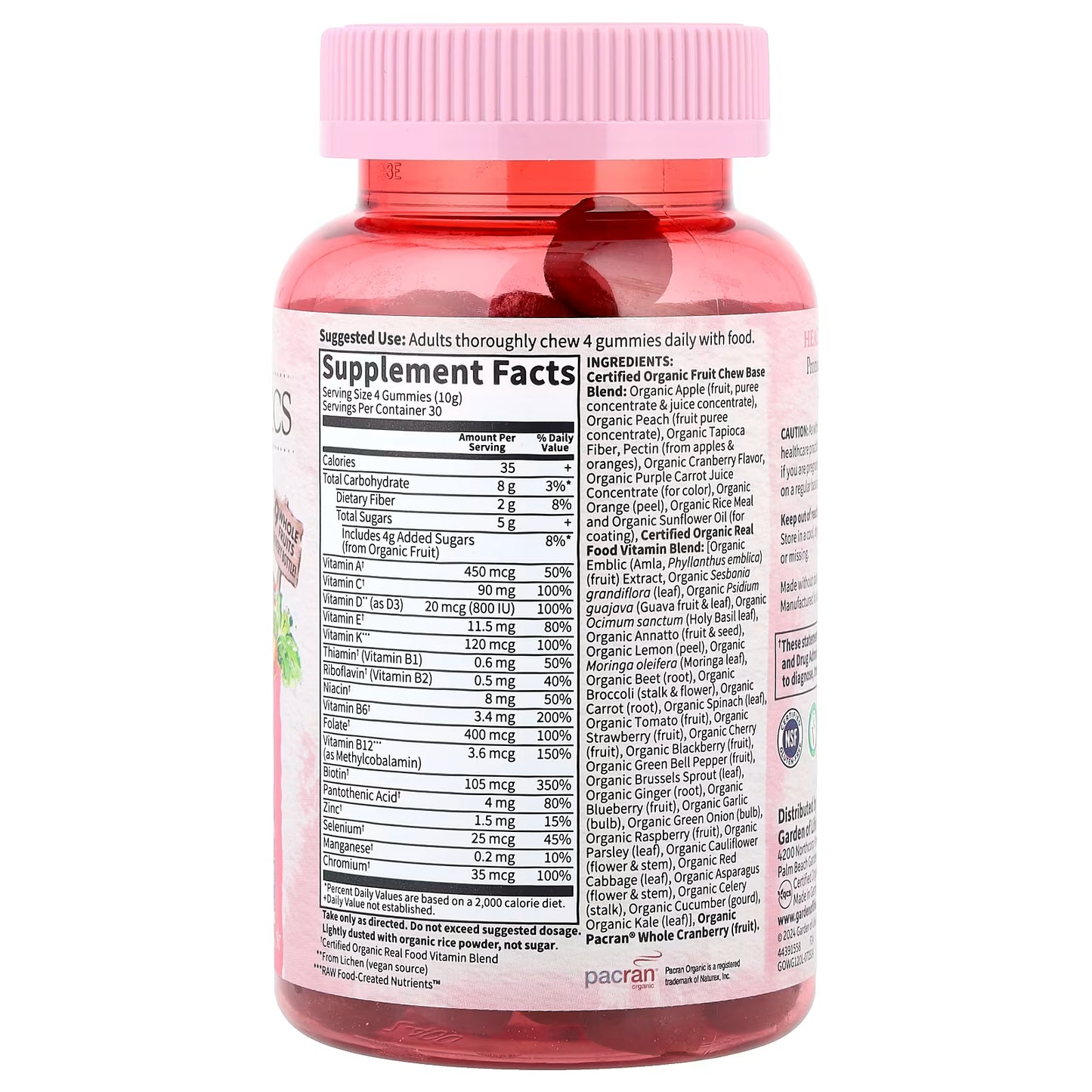 Mykind Women's Multi Gummies, Berry - 120 vegan gummy drops
