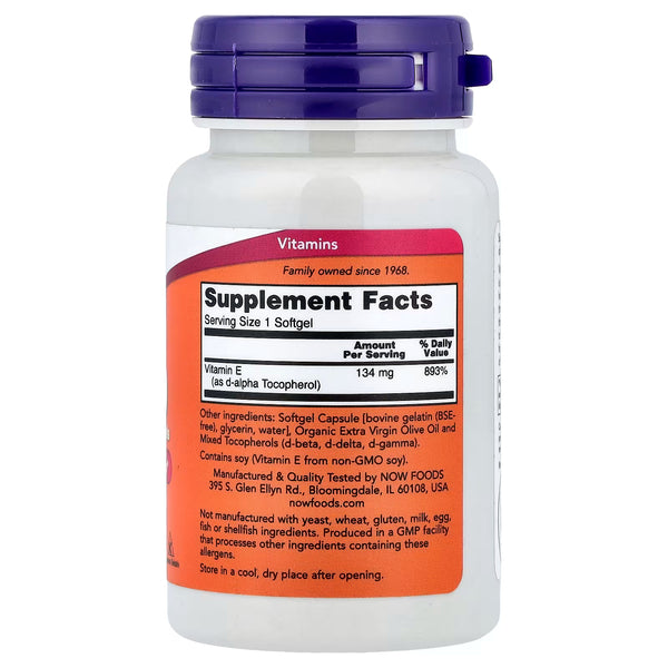 Vitamin E-200 with Mixed Tocopherols - 100 softgels