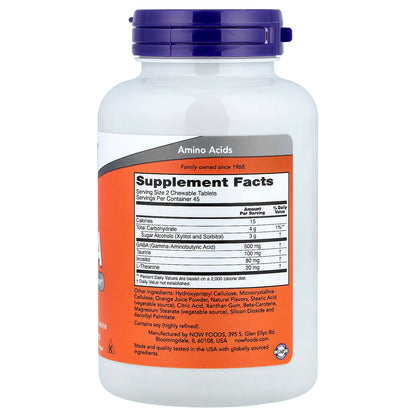 GABA Chewable with Taurine, Inositol and L-Theanine - 90 chewables