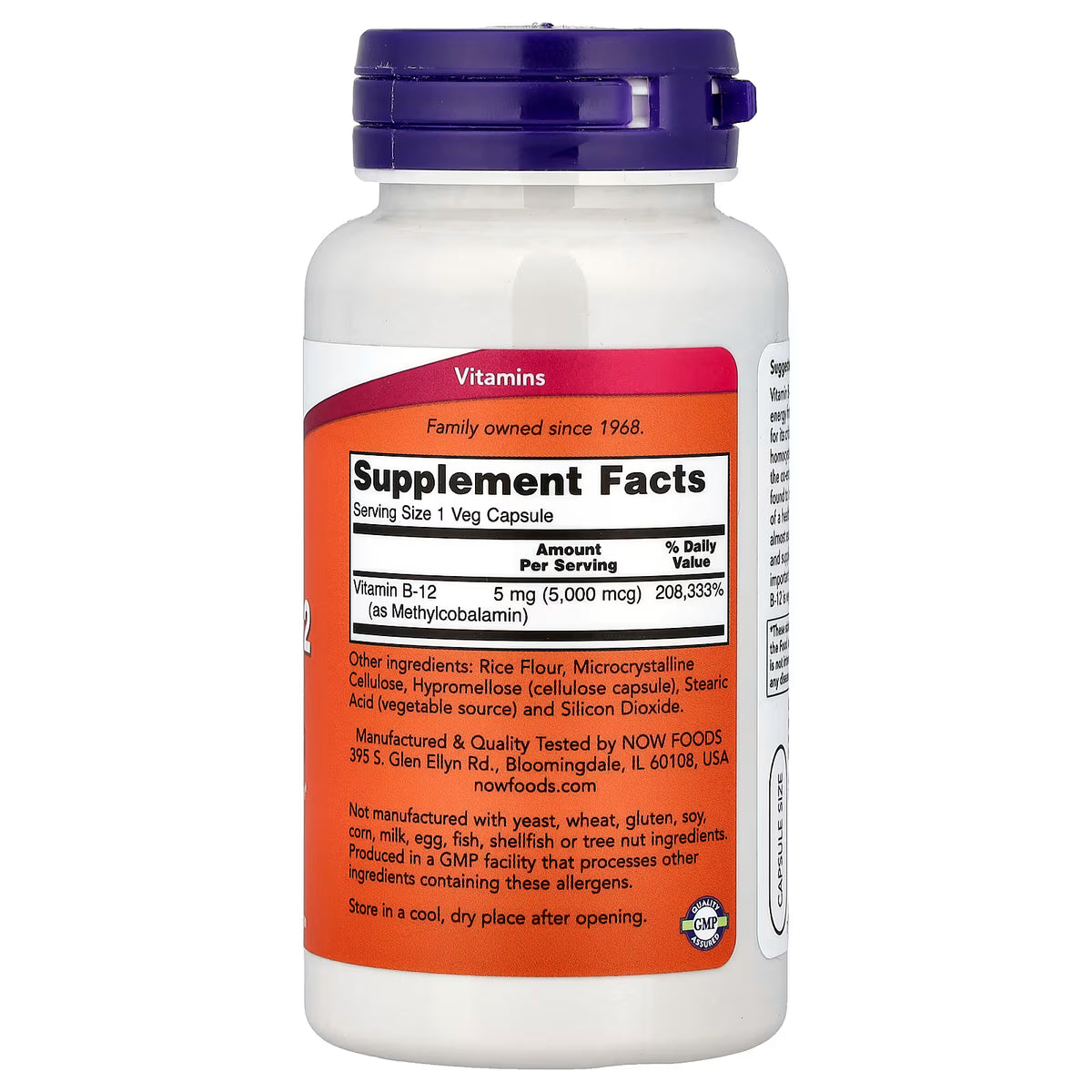 Methyl B-12, 5000mcg - 90 vcaps