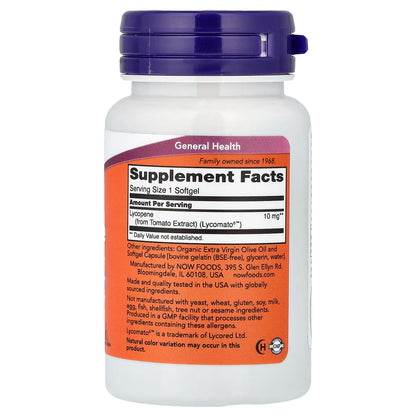 Lycopene, 10mg - 60 softgels