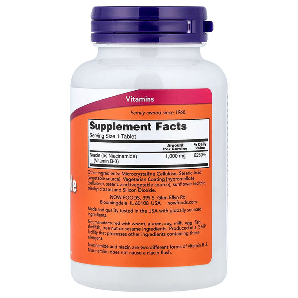 Niacinamide, 1000mg - 90 tablets