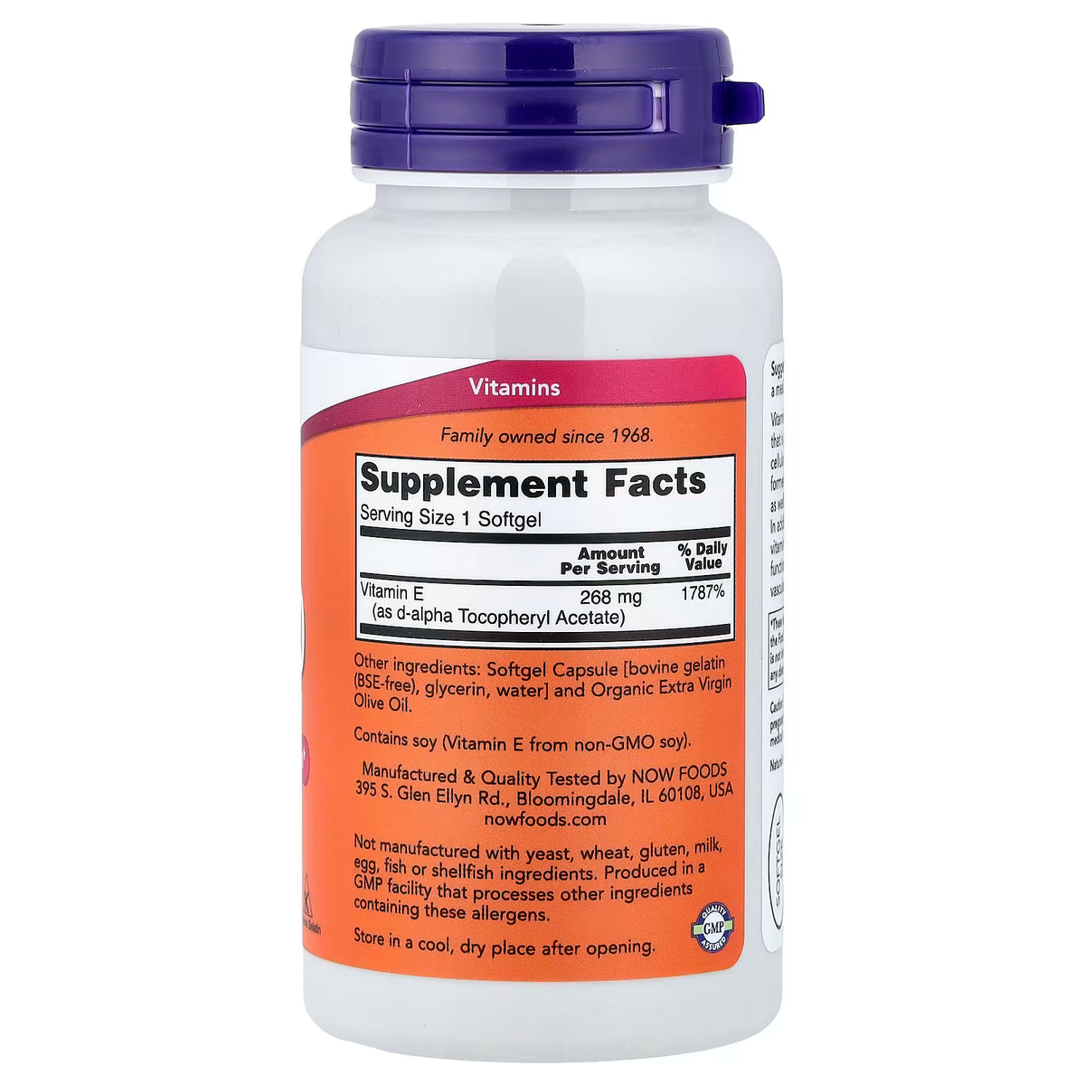 Vitamine E-400, naturelle - 100 gélules