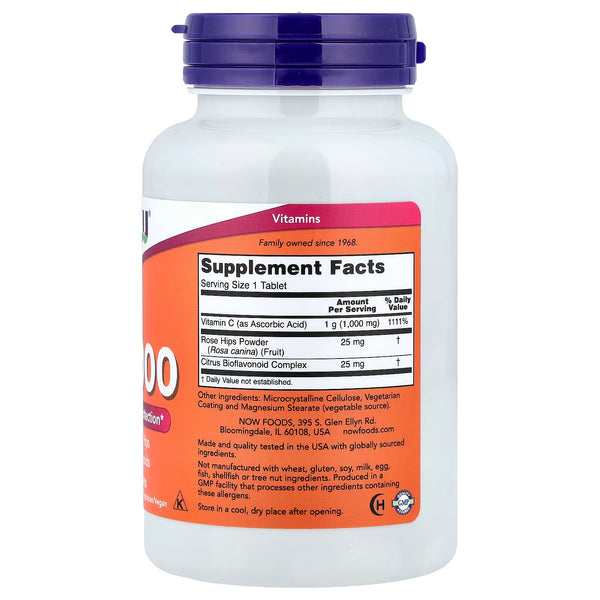 Vitamin C-1000 with Rose Hips & Bioflavonoids - 250 tablets