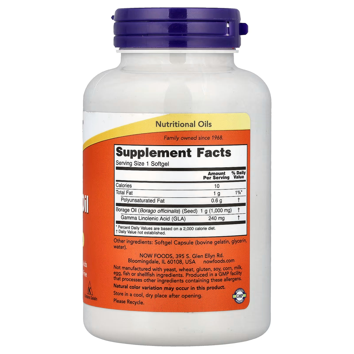 Borage Oil, 1000mg - 120 softgels