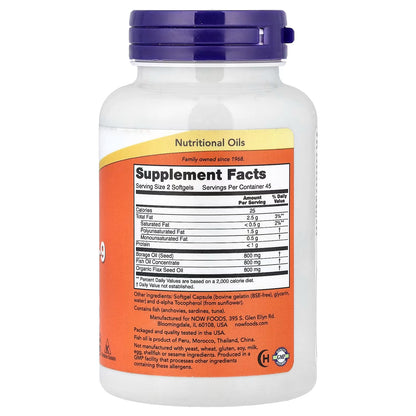 Super Omega 3-6-9, 1200mg - 180 softgels