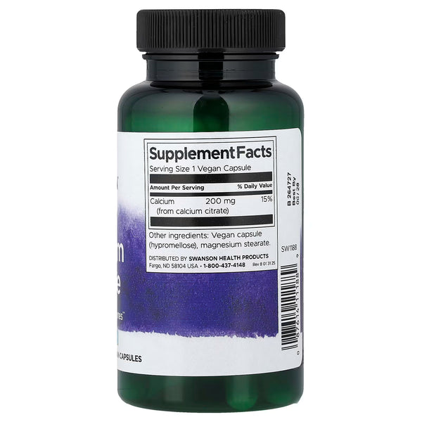 Calcium Citrate, 200mg - 60 caps