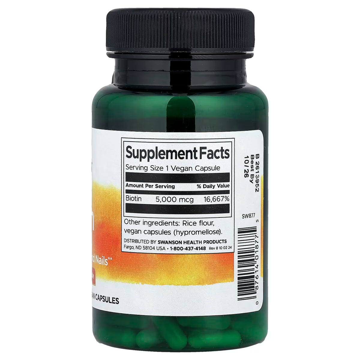 Biotin, 5000mcg - 100 caps