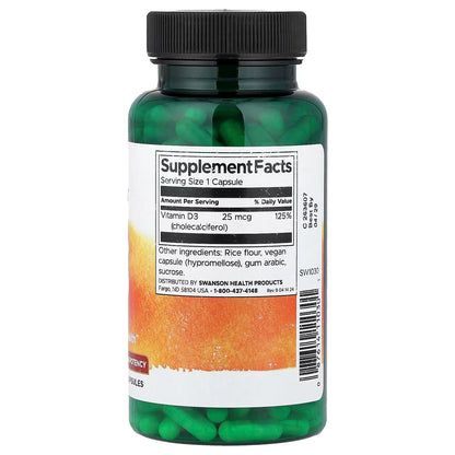 Vitamin D-3, 1000 IU - 250 caps
