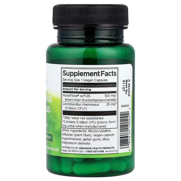 Lactobacillus Rhamnosus with FOS, 5 Billion CFU - 60 vcaps