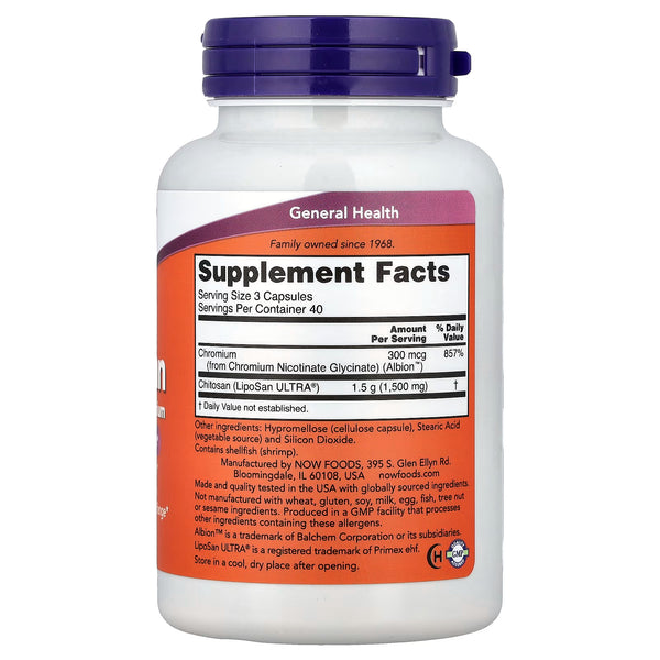 Chitosan, 500mg Plus Chromium - 240 vcaps