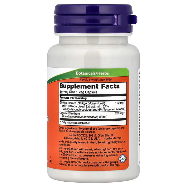 Ginkgo Biloba Double Strength, 120mg - 50 vcaps