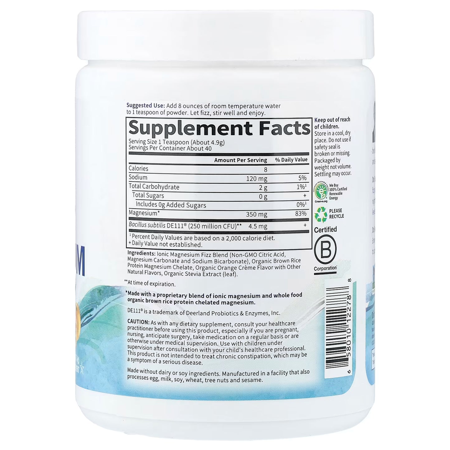 Dr. Formulated Whole Food Magnesium - 197g