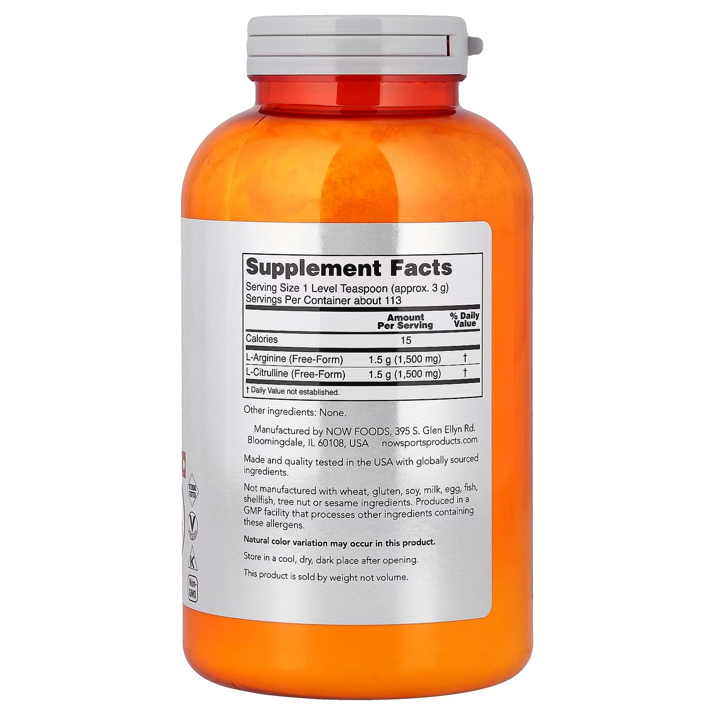 Arginine & Citrulline, Powder - 340g