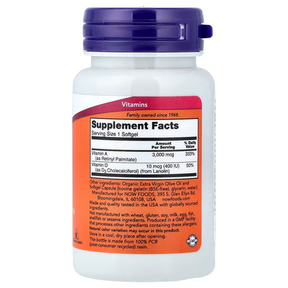 Vitamin A & D, 10000/400 IU - 100 softgels