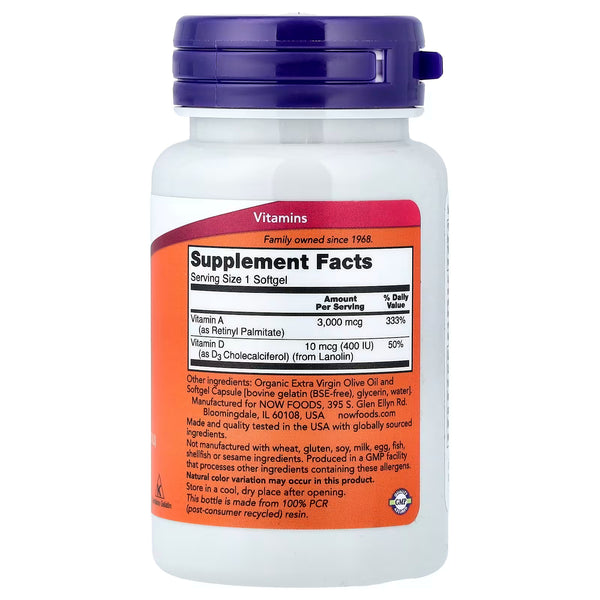 Vitamin A & D, 10000/400 IU - 100 softgels