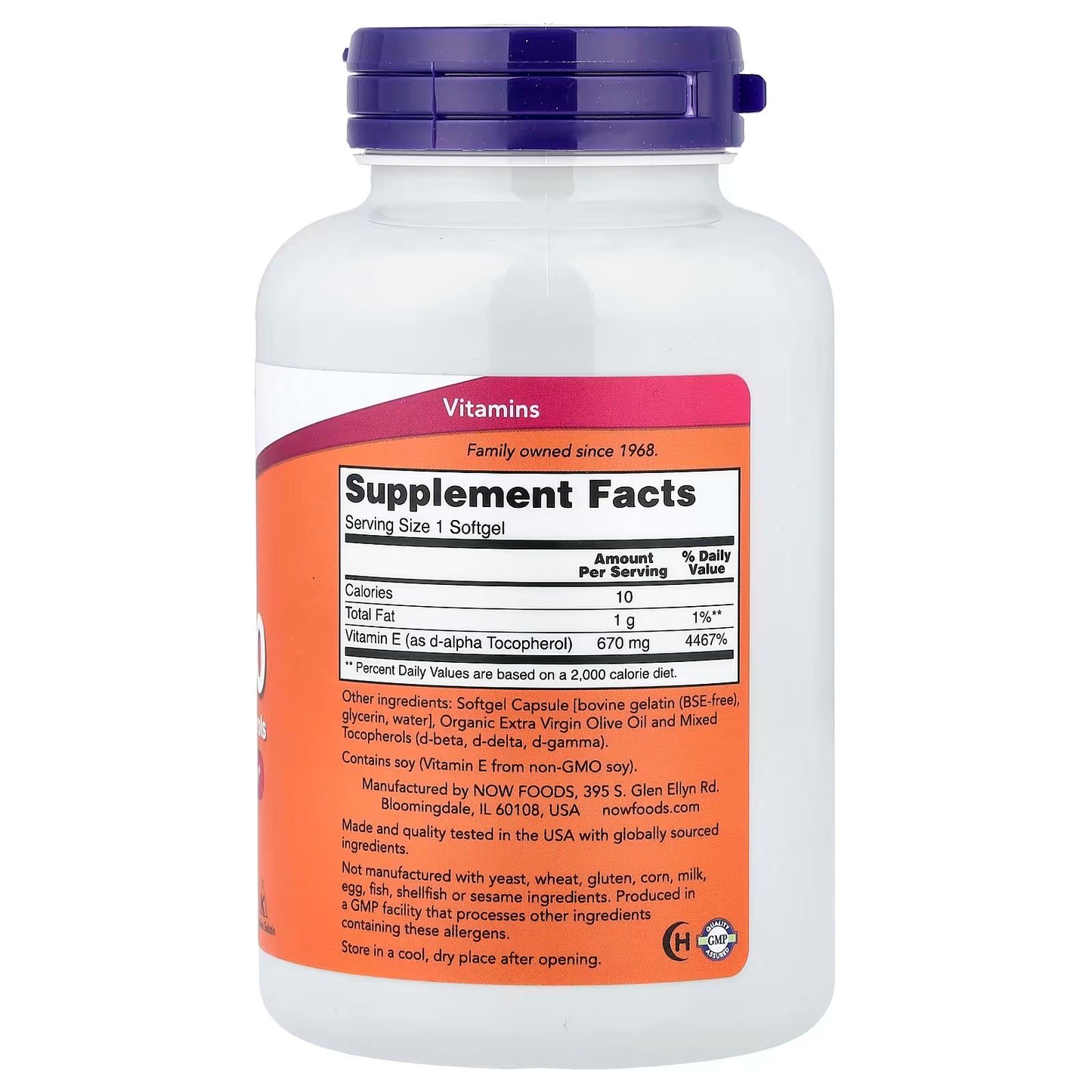 Vitamin E-1000 - Natural (Mixed Tocopherols) - 100 softgels
