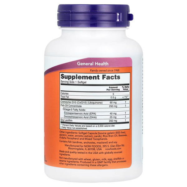 CoQ10 with Omega-3, 60mg - 60 softgels