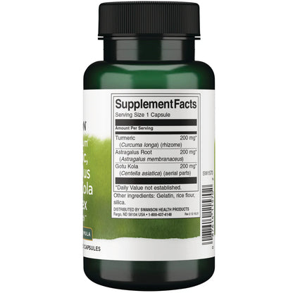 Full Spectrum Turmeric, Astragalus & Gotu Kola Complex - 60 caps