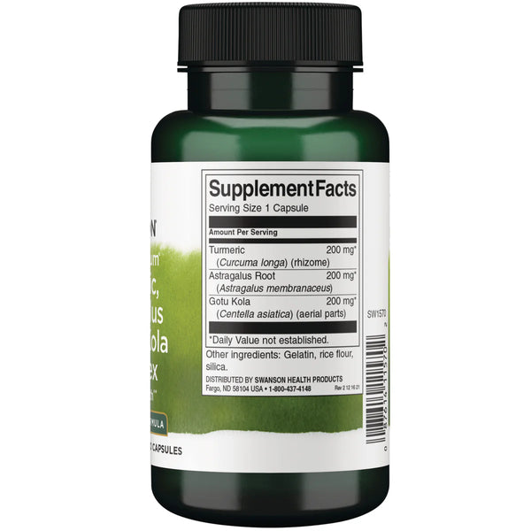 Full Spectrum Turmeric, Astragalus & Gotu Kola Complex - 60 caps