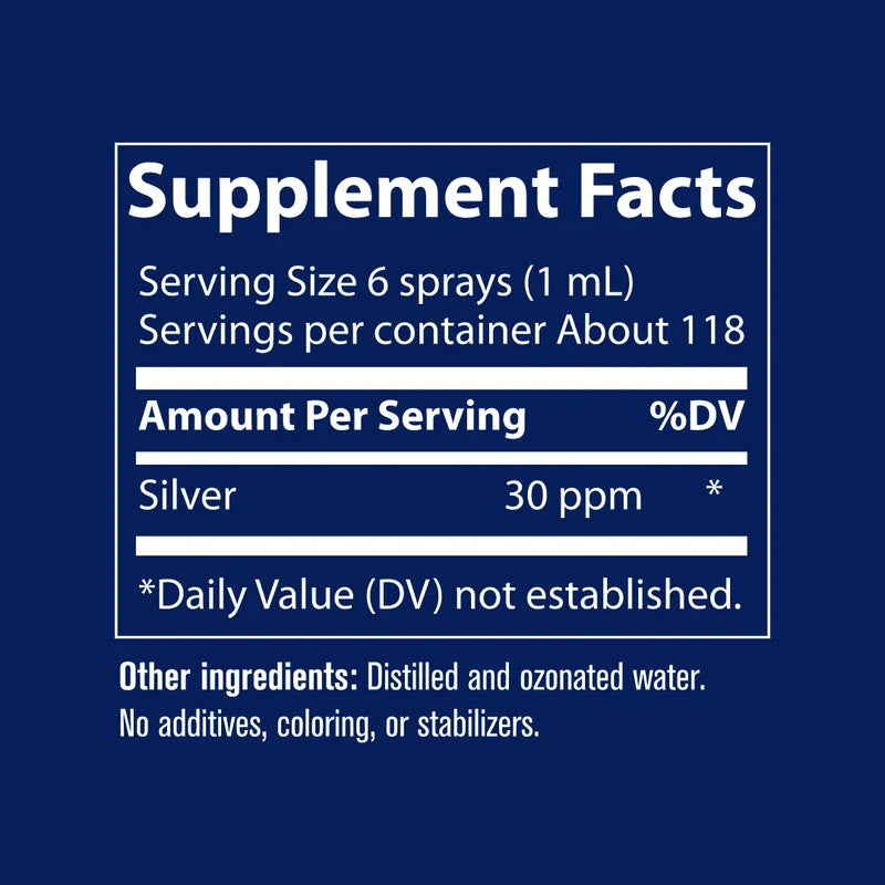 Colloidal Silver Spray, 30ppm - 118 ml.
