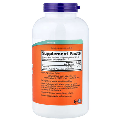 Potassium Gluconate, Pure Powder - 454g