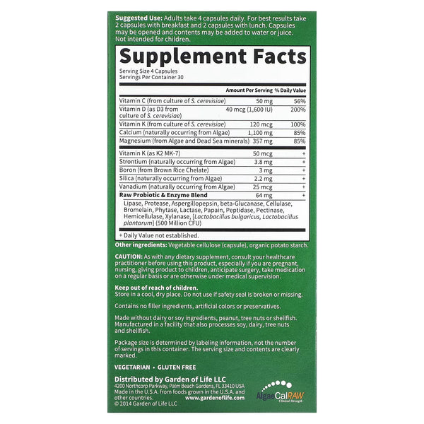 Vitamin Code Raw Calcium - 60 vcaps