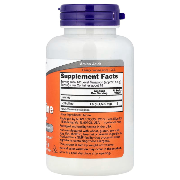 L-Citrulline, Pure Powder - 113g