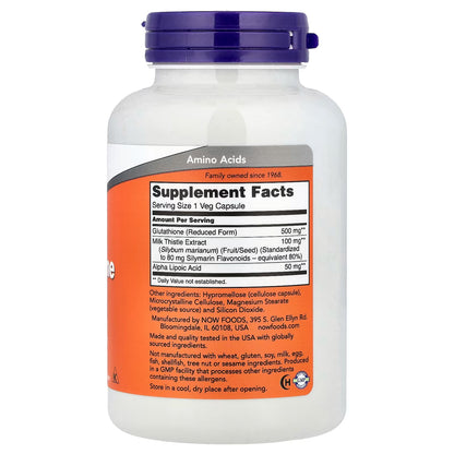 Glutathione, 500mg — 120 cápsulas vegetales