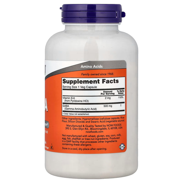 GABA with Vitamin B6, 500mg - 200 vcaps