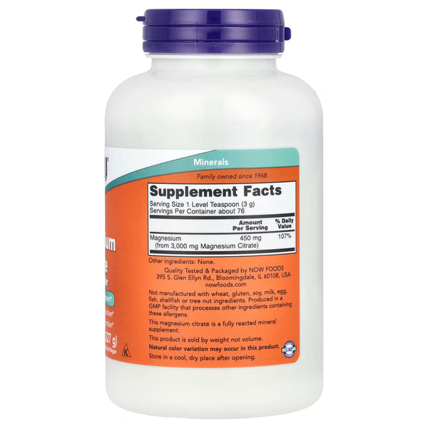 Magnesium Citrate, Pure Powder - 227g